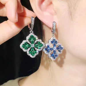 أقراط طويلة متدلية من الزركونLong Zircon Dangle Earrings