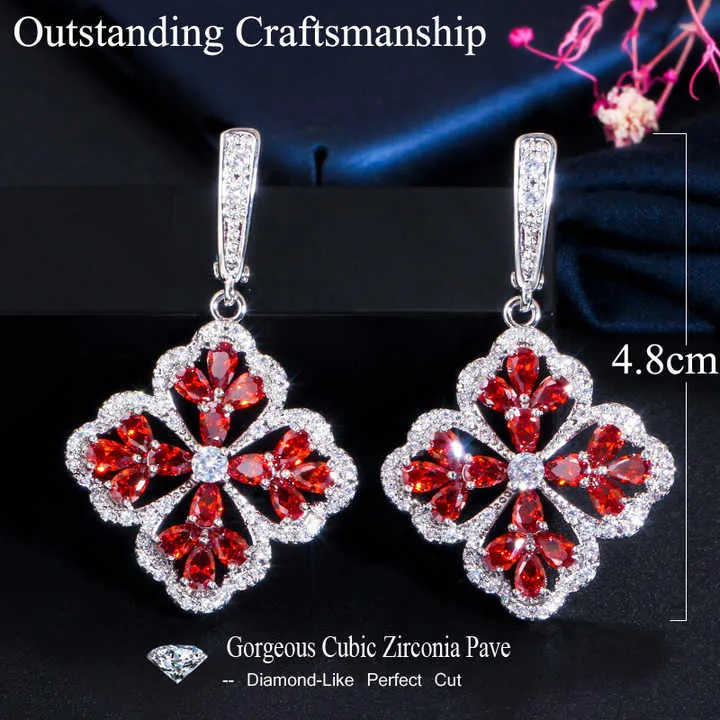 أقراط طويلة متدلية من الزركونLong Zircon Dangle Earrings