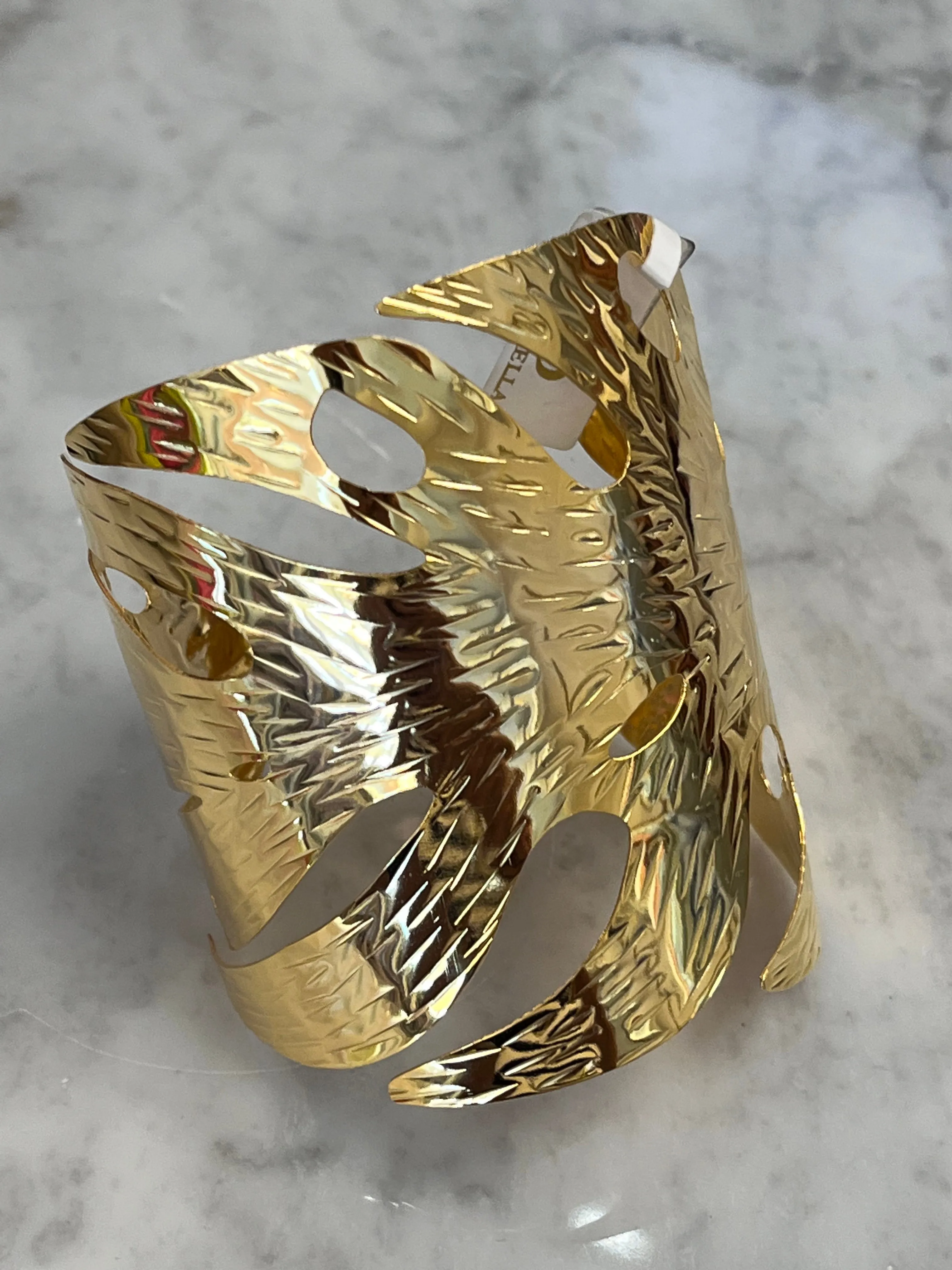 14K Gold Leaf Cuff
