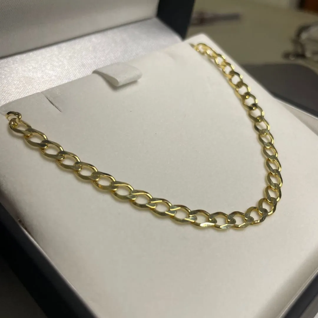 9ct Gold Curb Necklace (0.40 Gauge)