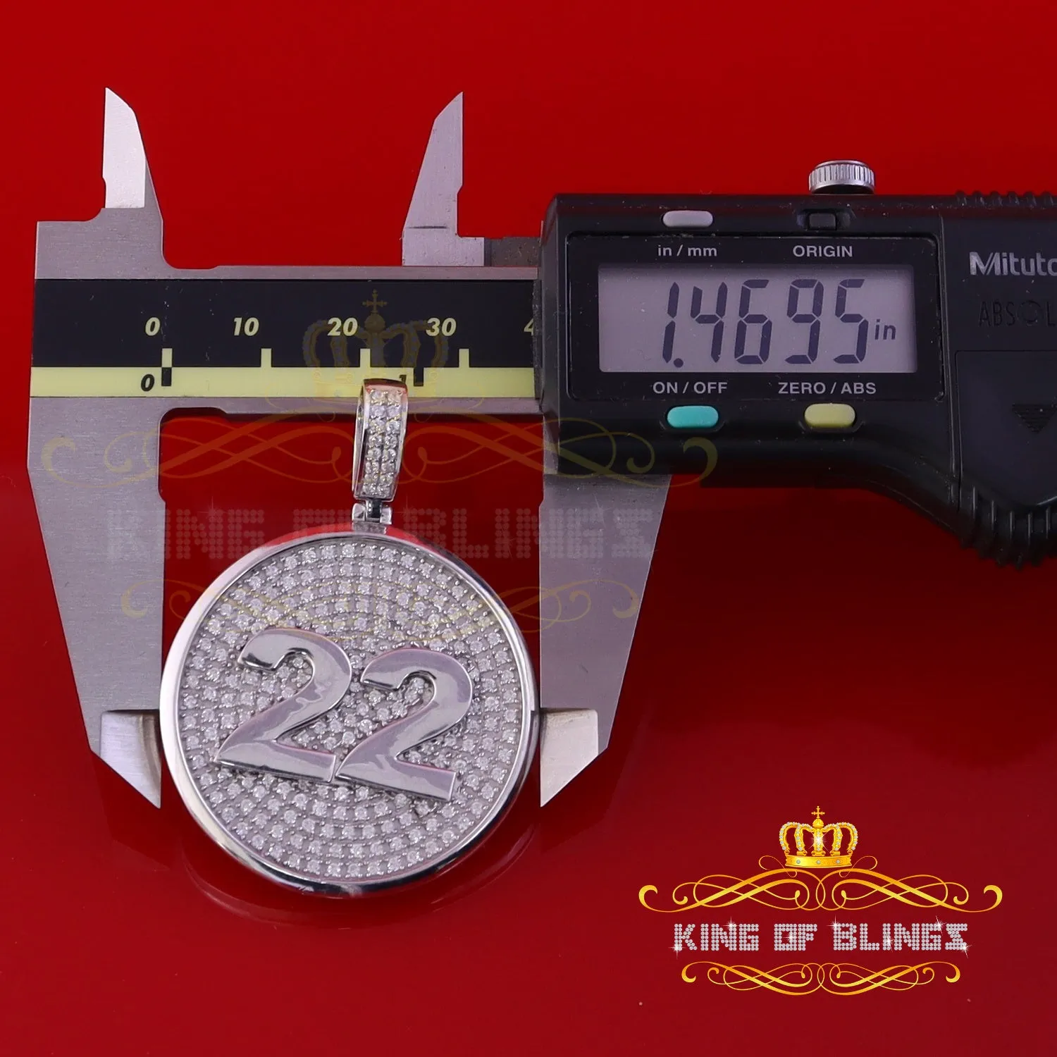 Create Custom Design in Cubic Zirconia Silver White 1.50 Round #22 Lucky Charm Pendant