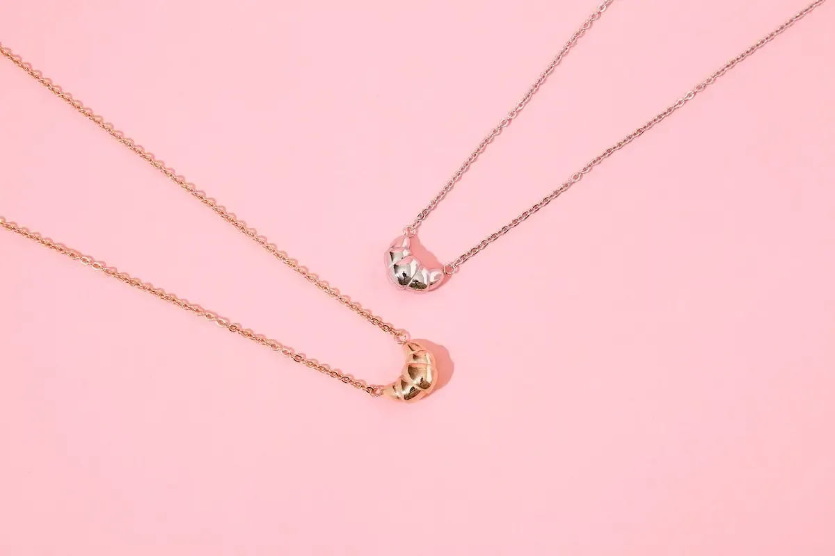 Croissant My Heart Necklace- Gold Plated