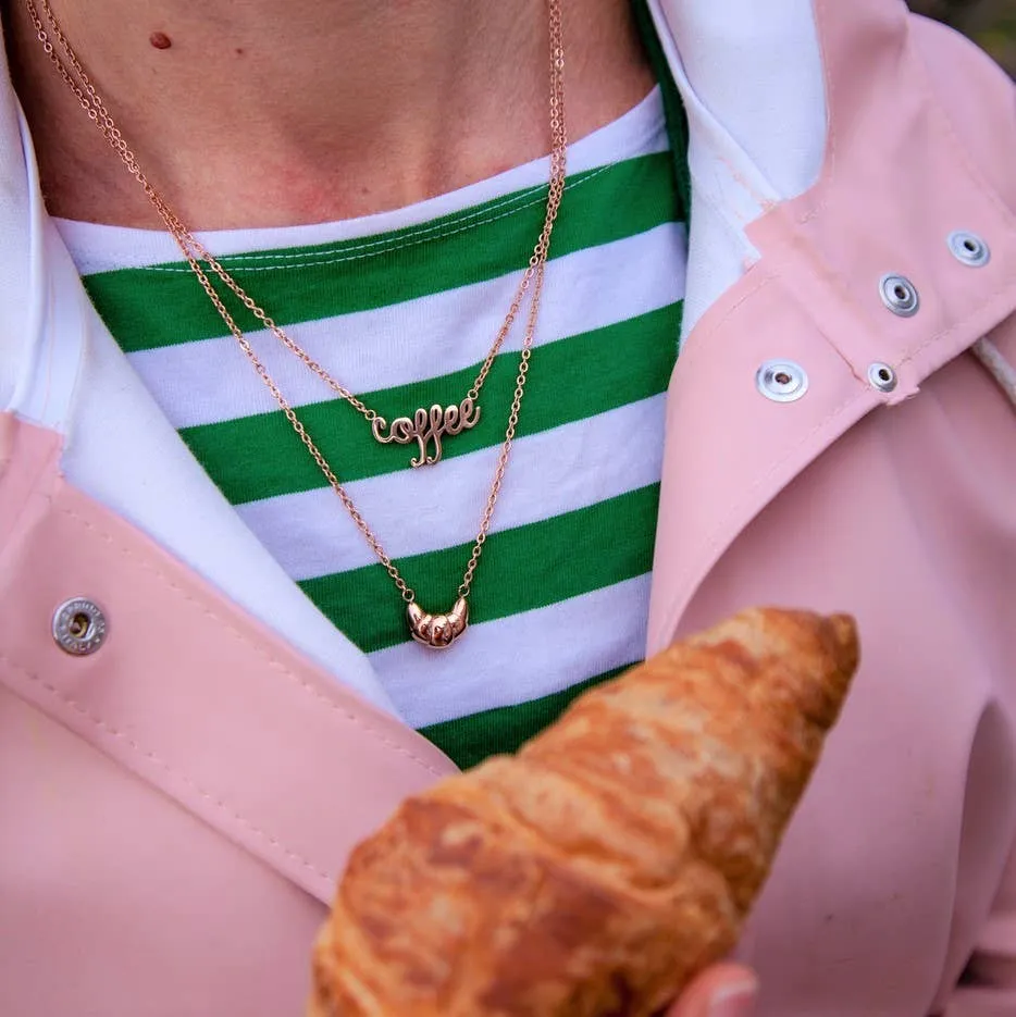 Croissant My Heart Necklace- Gold Plated