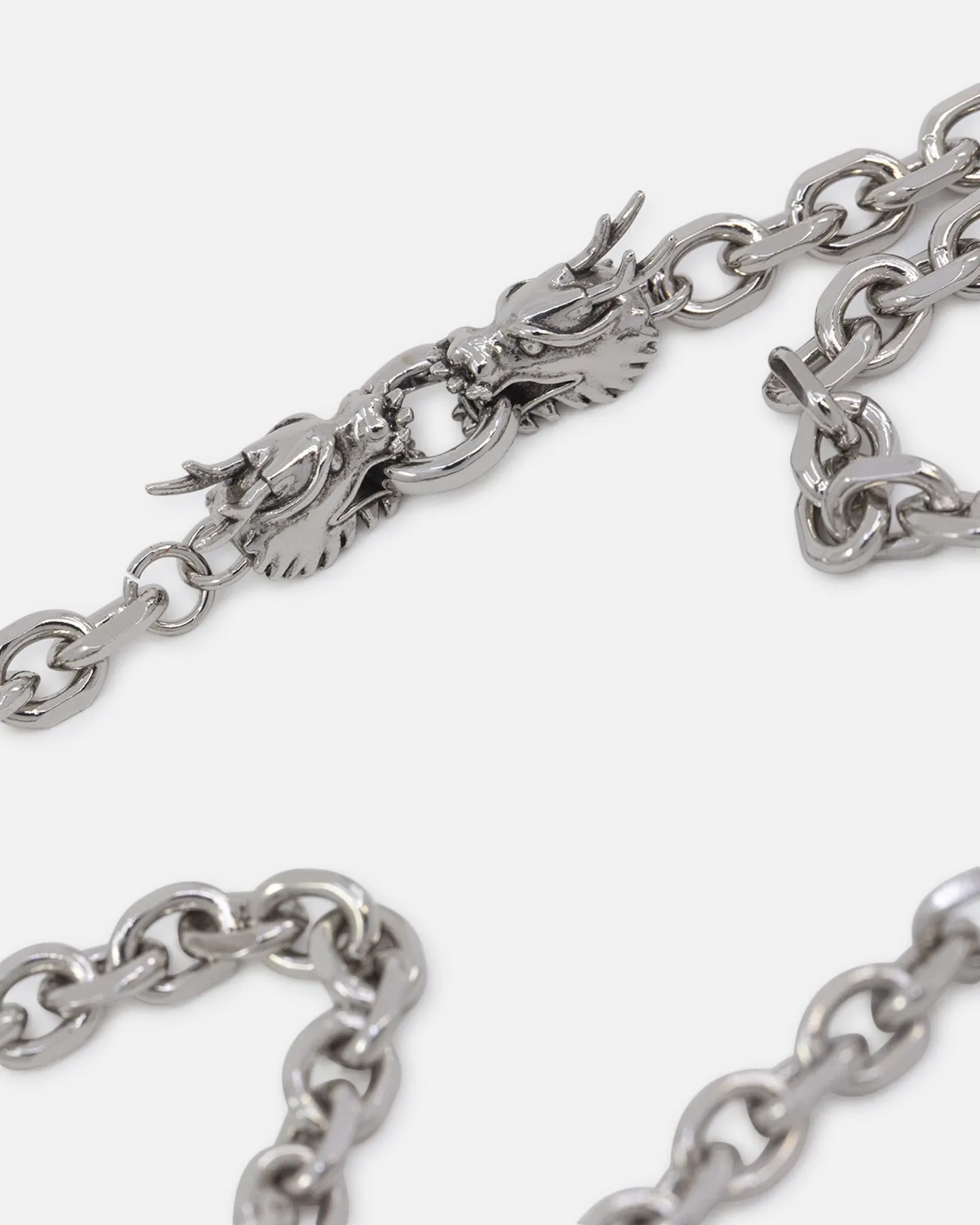 Ed Hardy Dragon Choker Chain Necklace Silver