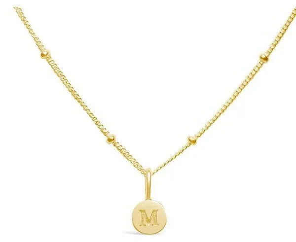 Love Letters - Mini Disk Letter Necklace