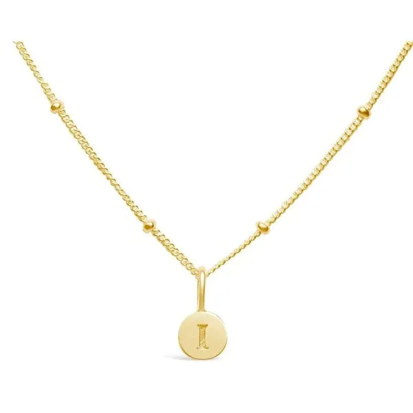 Love Letters - Mini Disk Letter Necklace