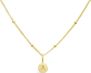 Love Letters - Mini Disk Letter Necklace