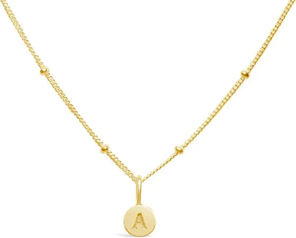 Love Letters - Mini Disk Letter Necklace