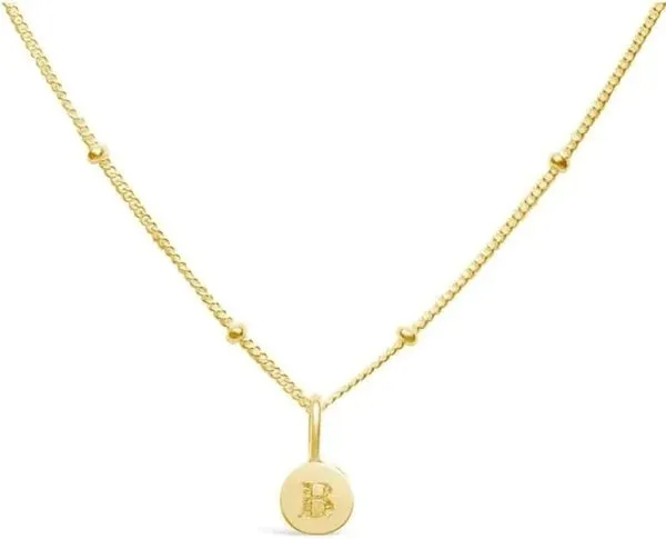 Love Letters - Mini Disk Letter Necklace