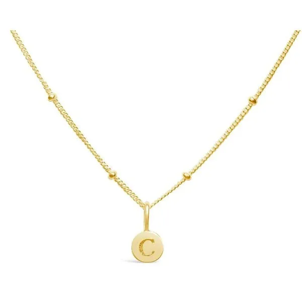 Love Letters - Mini Disk Letter Necklace