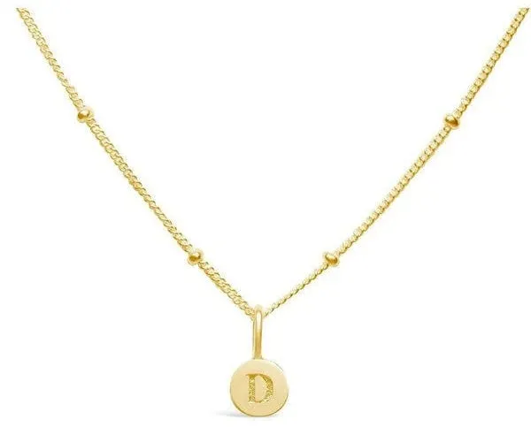 Love Letters - Mini Disk Letter Necklace