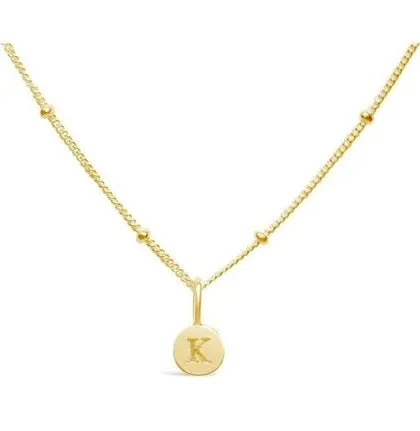Love Letters - Mini Disk Letter Necklace