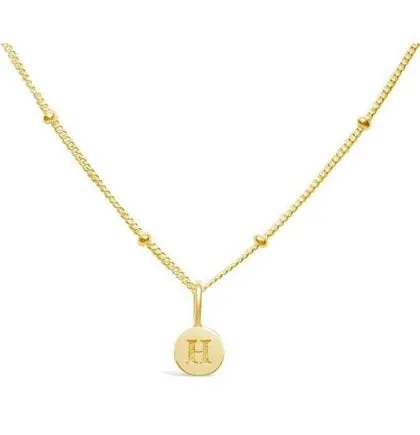 Love Letters - Mini Disk Letter Necklace