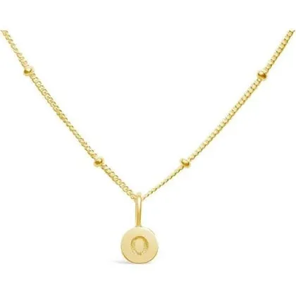 Love Letters - Mini Disk Letter Necklace