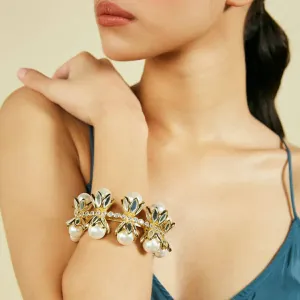 Pearl & Crystal Power Cuff