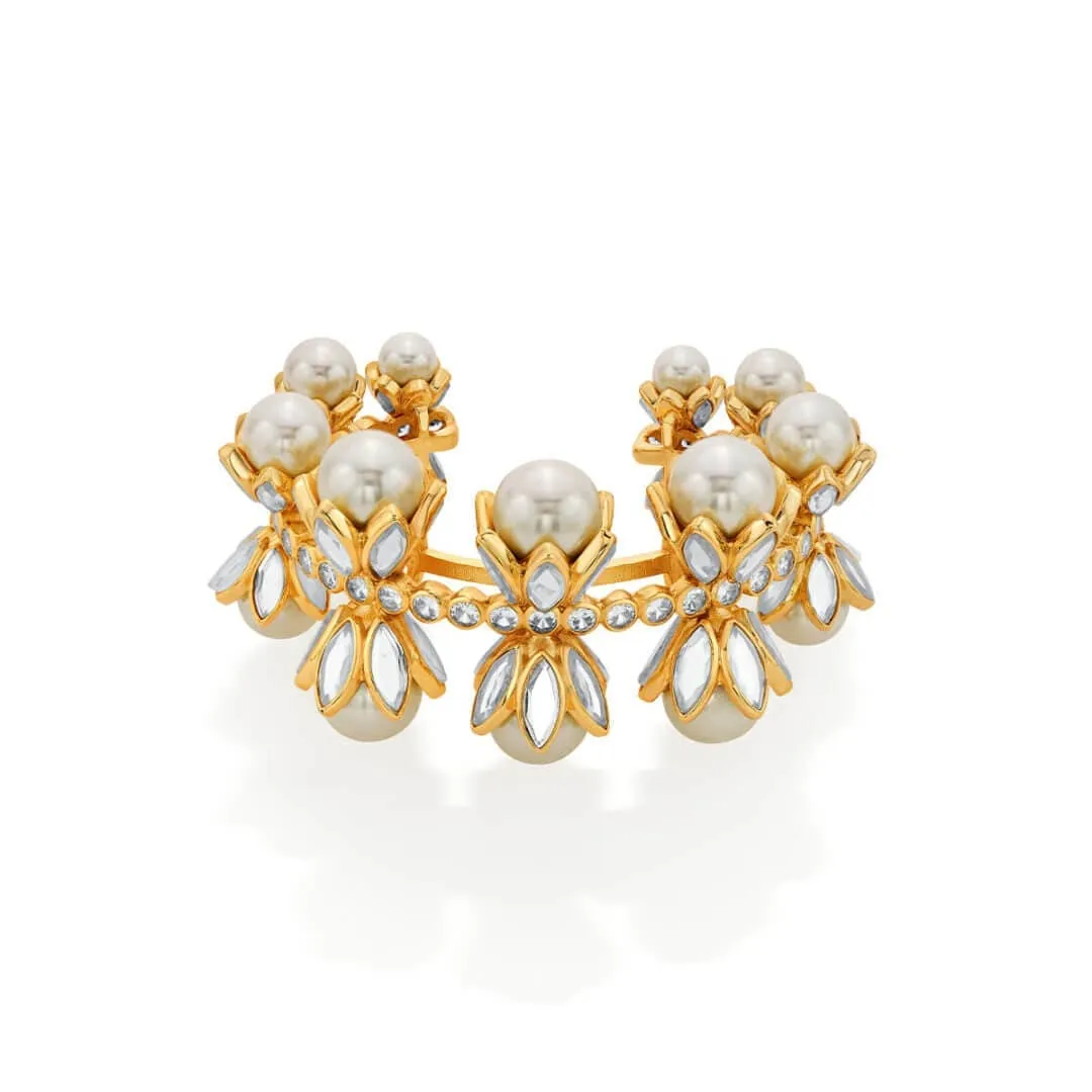 Pearl & Crystal Power Cuff