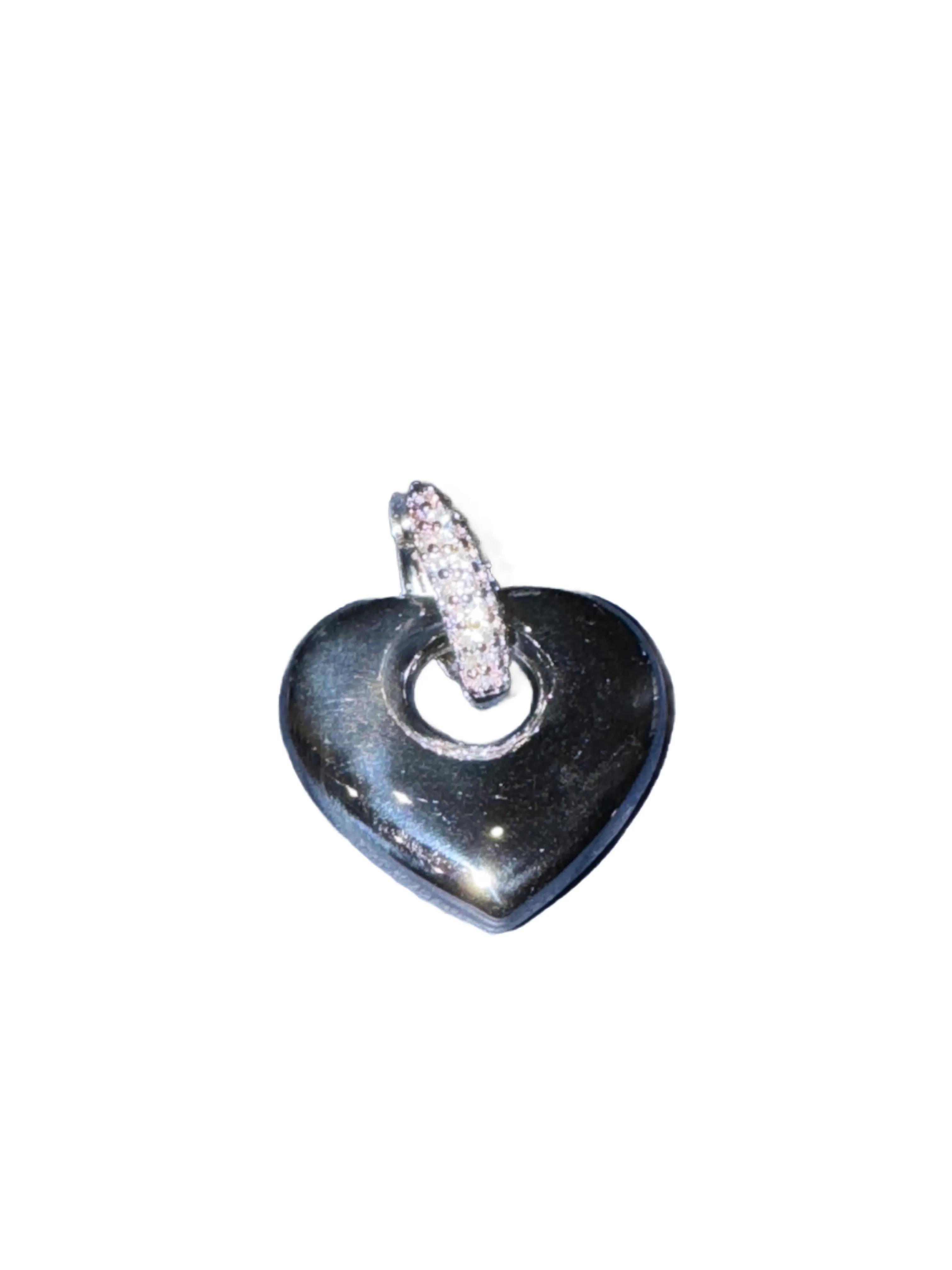 Removable Heart CZ Huggies