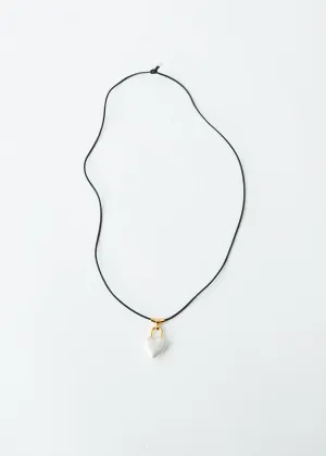 S Heart Padlock Charm Necklace