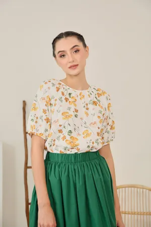 Safiya Floral Print Blouse in Sunshine Blossom