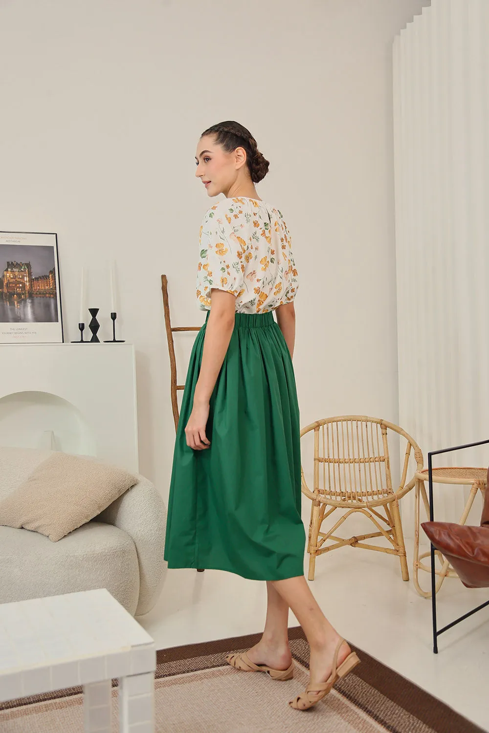 Safiya Floral Print Blouse in Sunshine Blossom