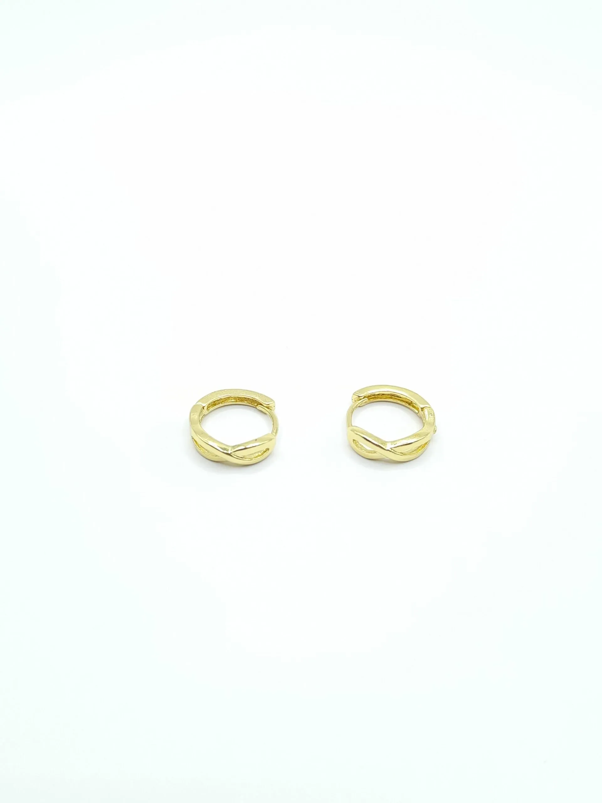 Some Gold Coloured Twist Huggie Earrings 835